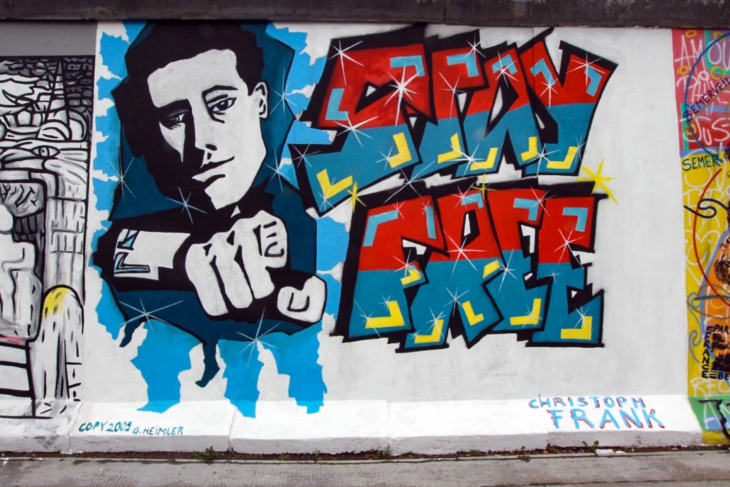Mural "STAY FREE" von Christoph Frank (Restaurierte Fassung)