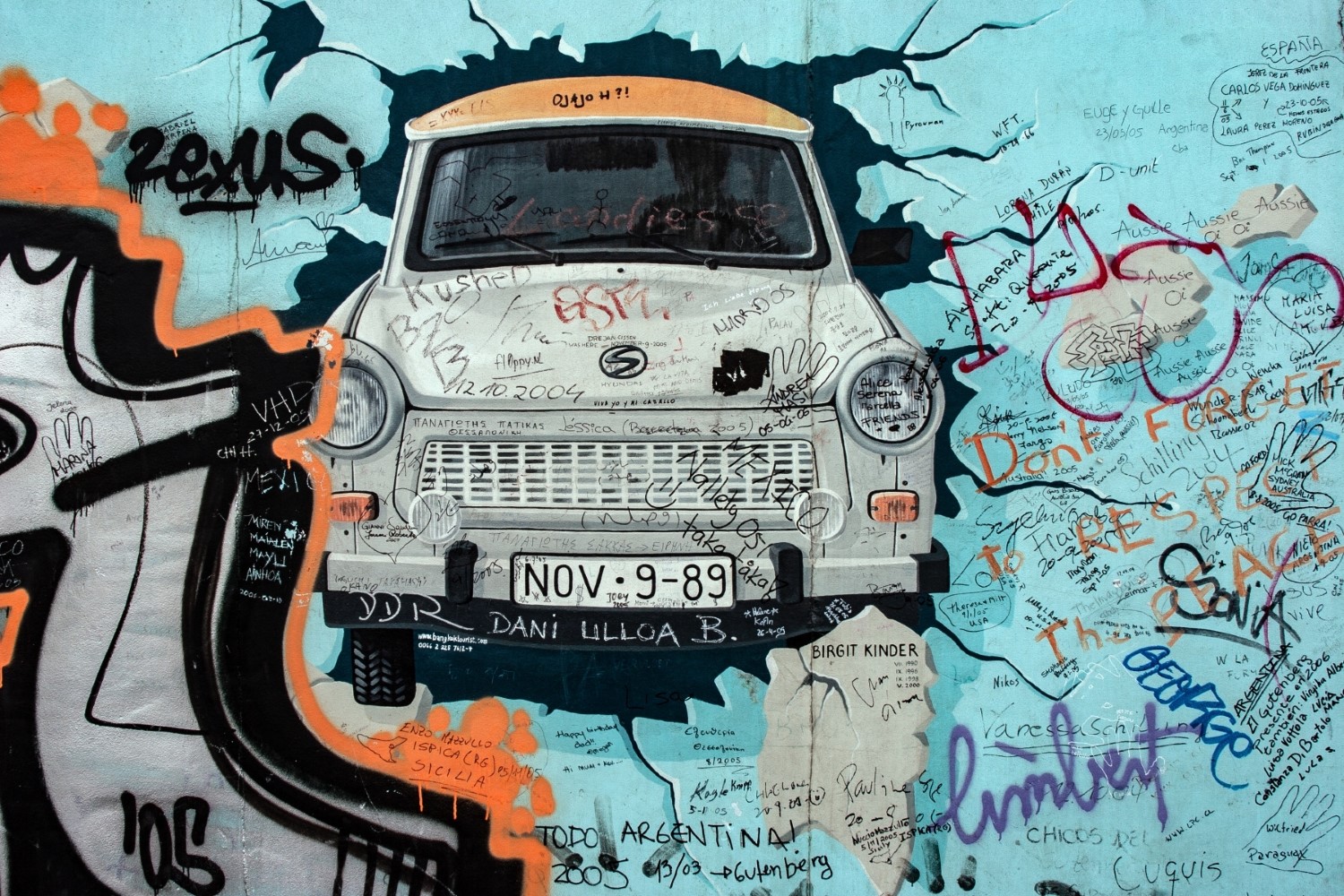 Mural "TEST THE BEST" von Birgit Kinder